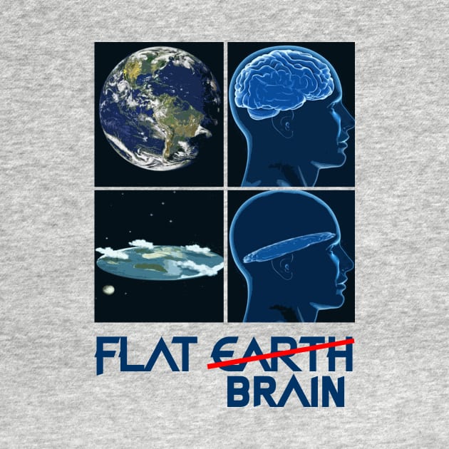 flat earth brain white by aldistar